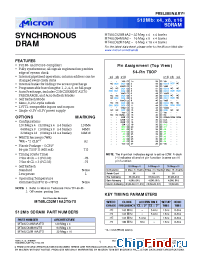 Datasheet MT48LC64M8A2 производства Micron